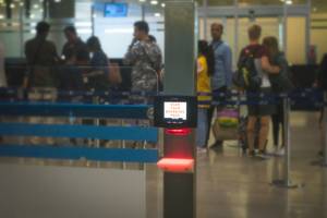 Air Miles card being scanned at a Canadian grocery checkout